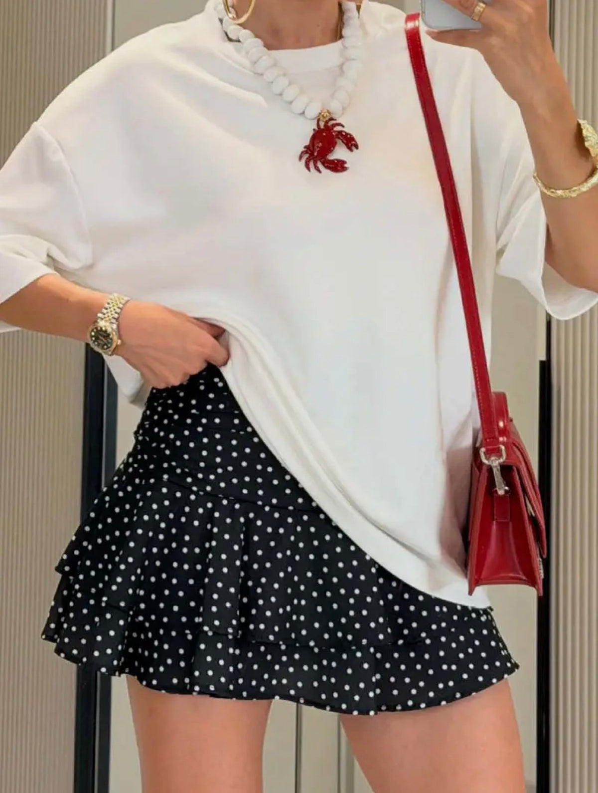 Heart Cutout Back T-Shirt Oversized