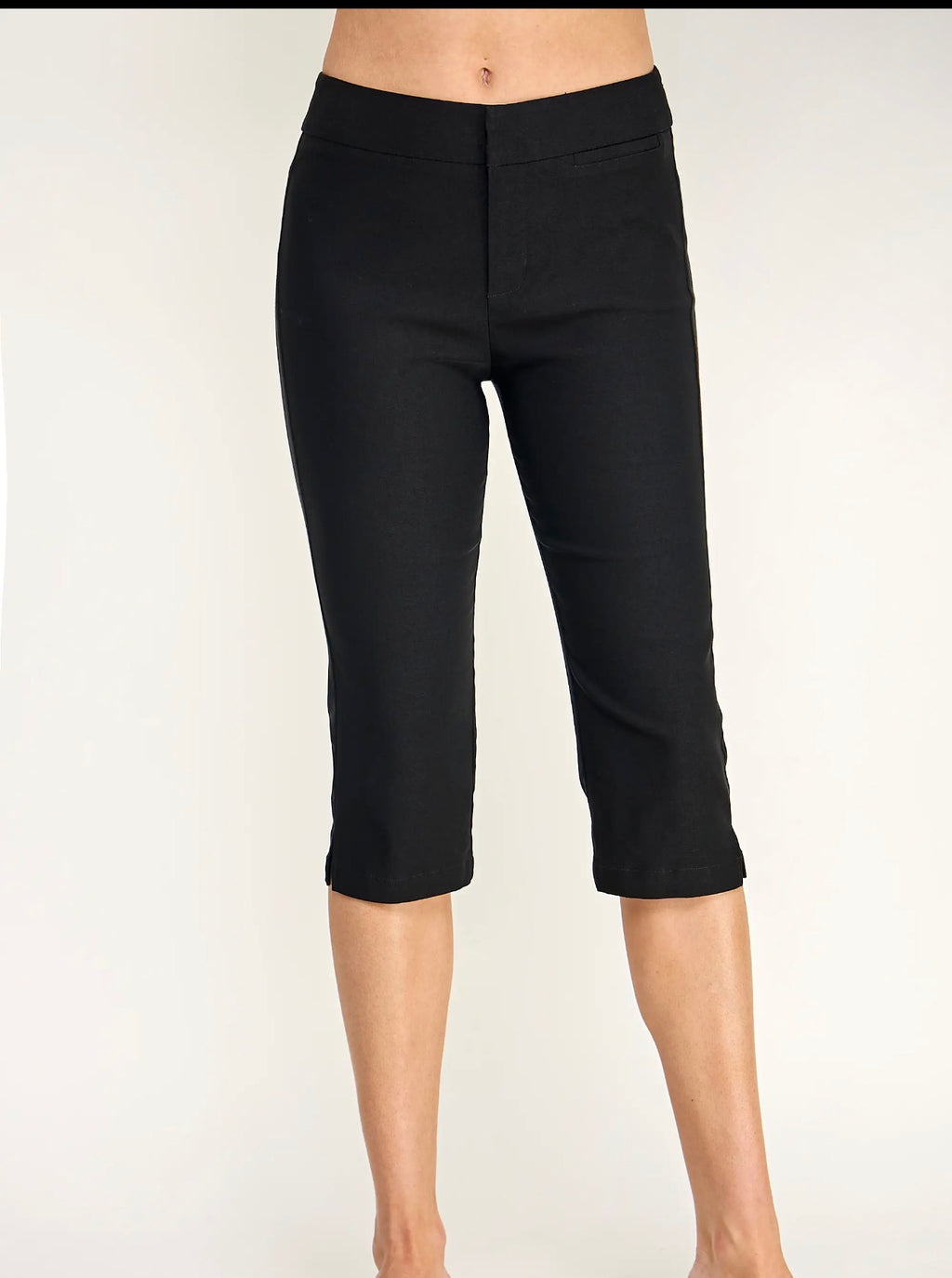 Capricorn Pants with Side Slit: Black