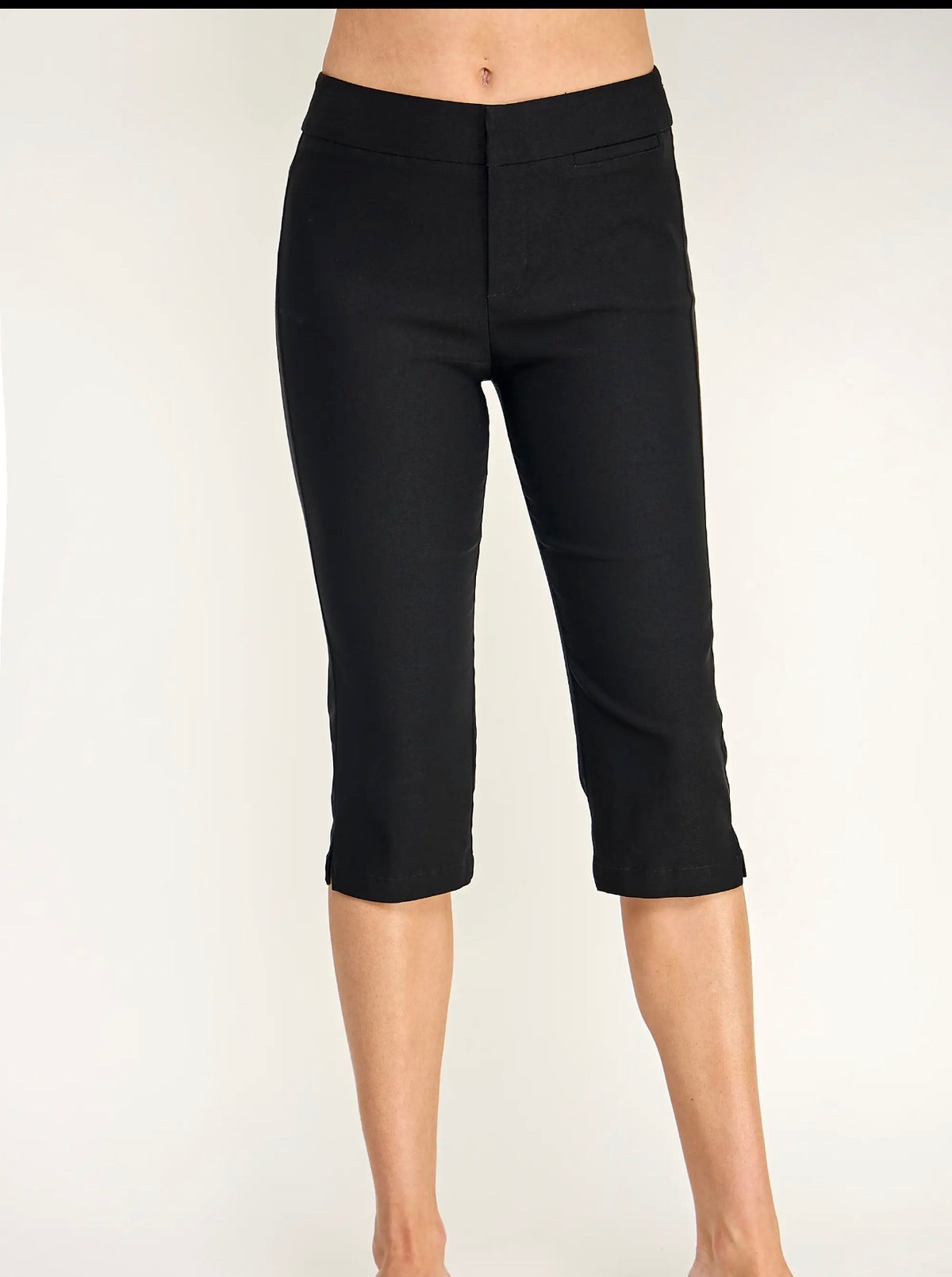 Capricorn Pants with Side Slit: Black