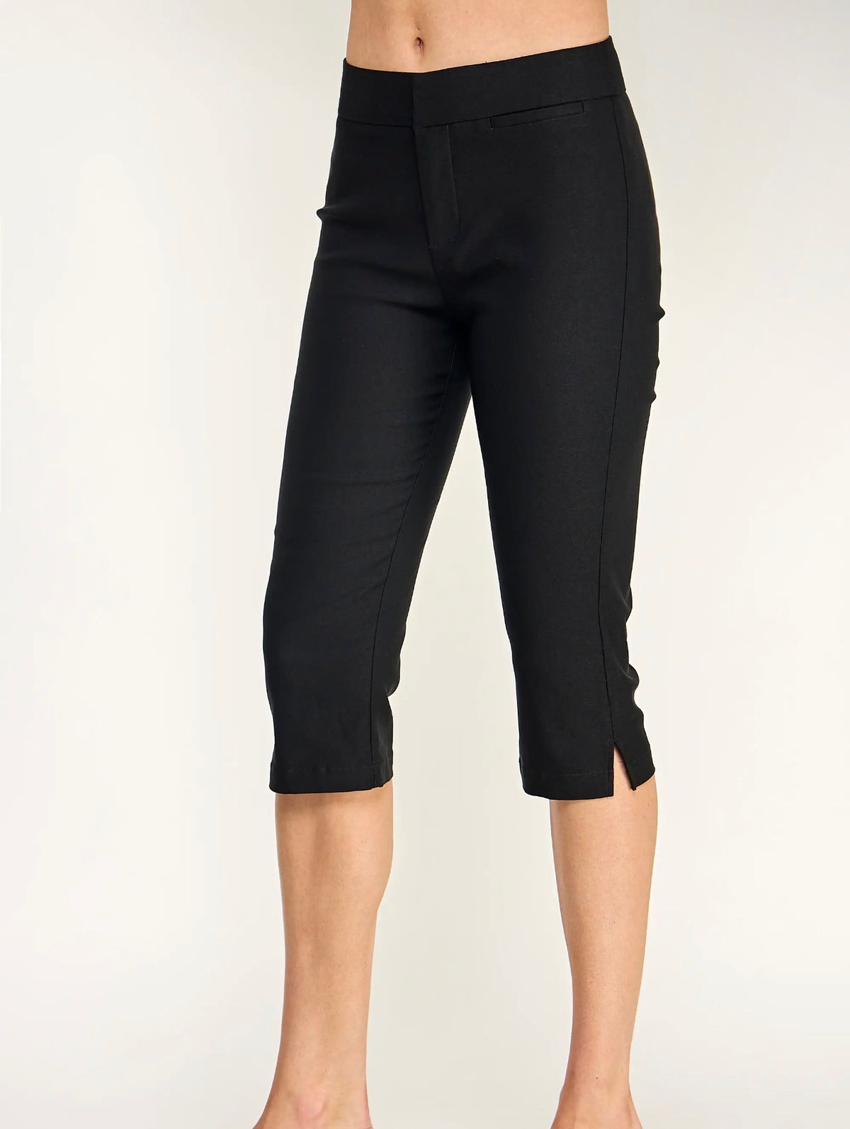 Capricorn Pants with Side Slit: Black