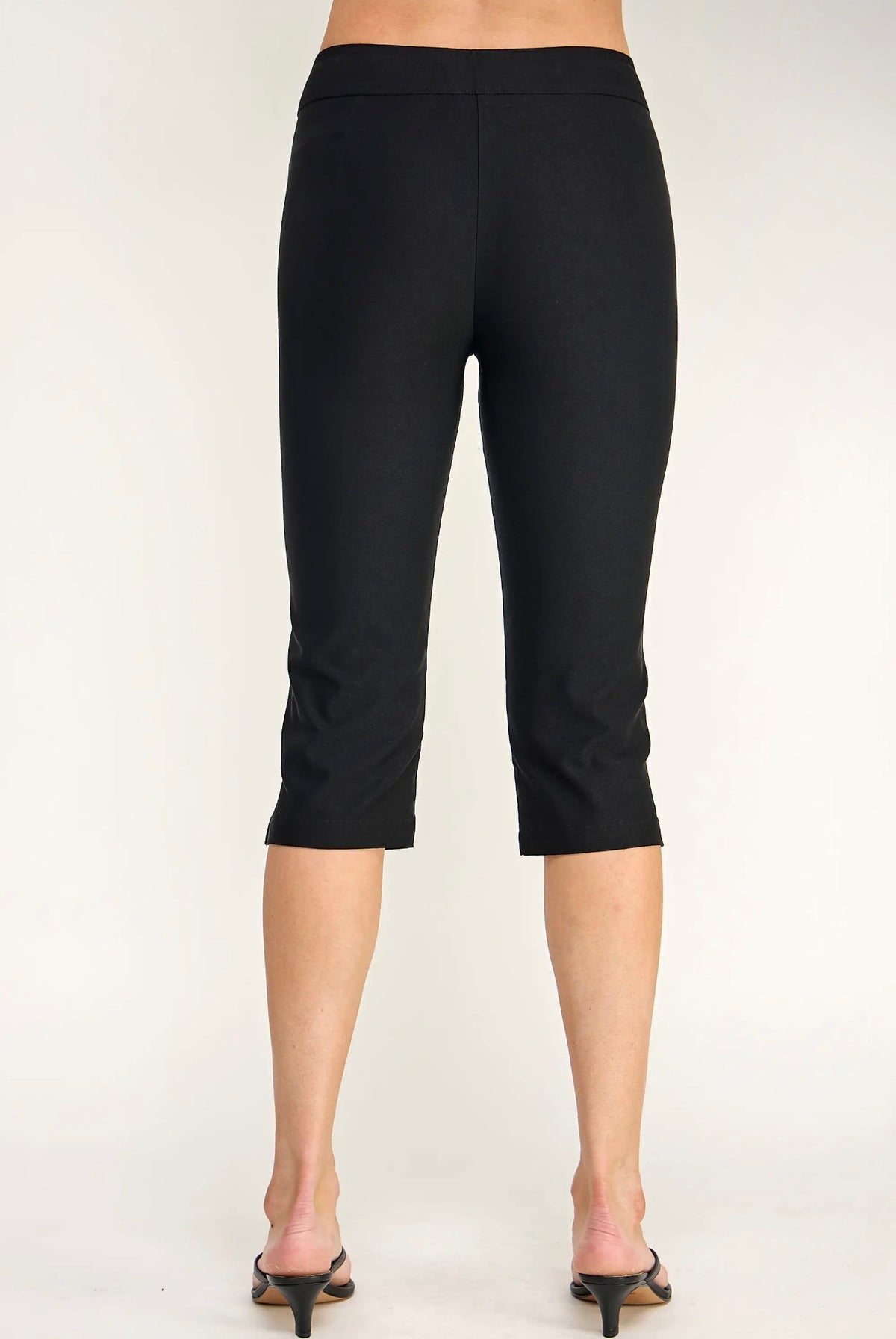 Capricorn Pants with Side Slit: Black
