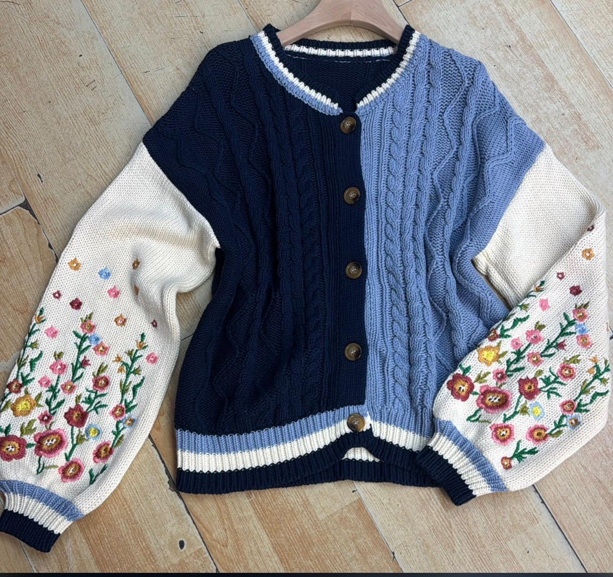 Flower Knit Cardigan