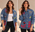 Graphic Blue Jean Jacket