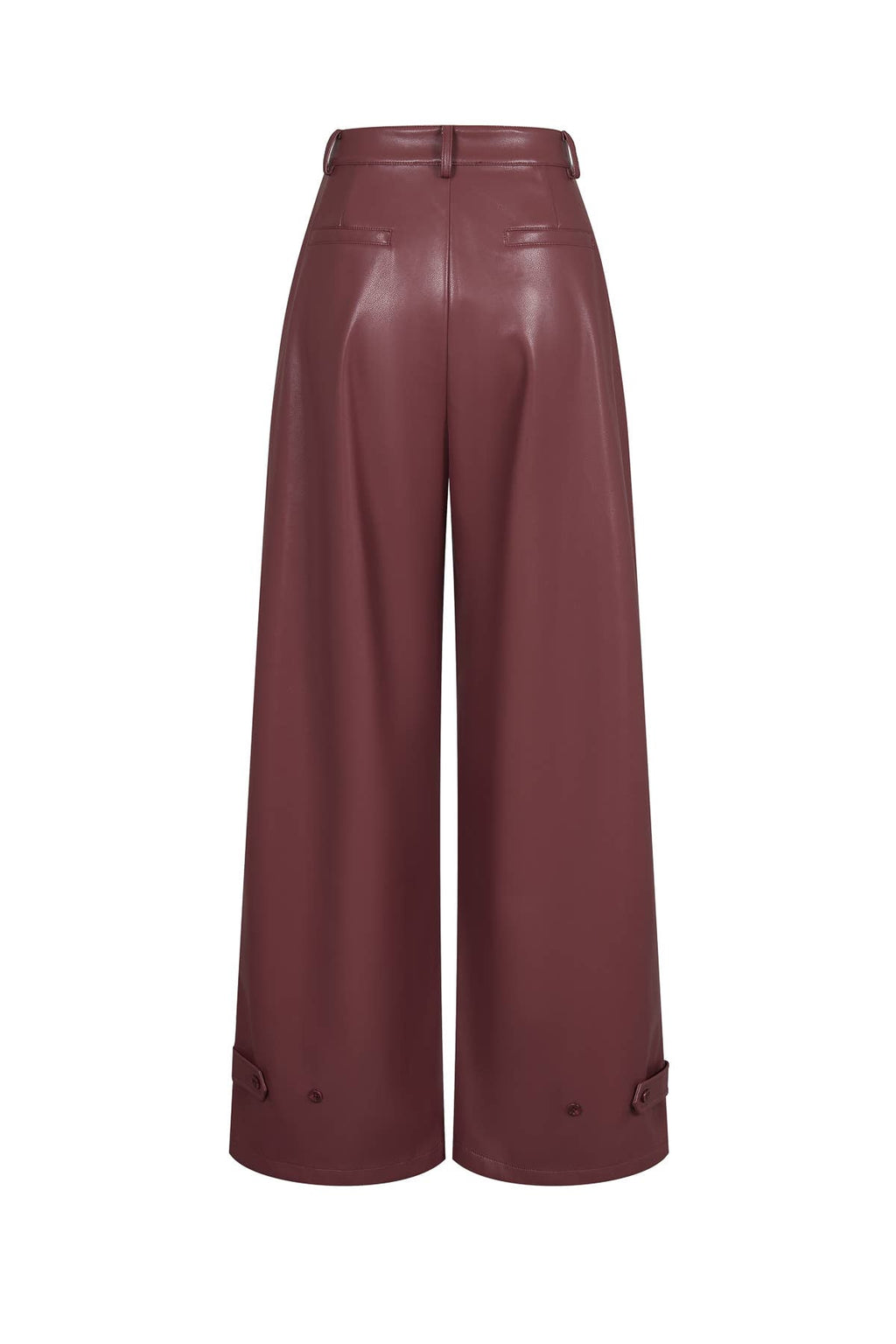 Monique Pu Pleated Pants: Burgundy
