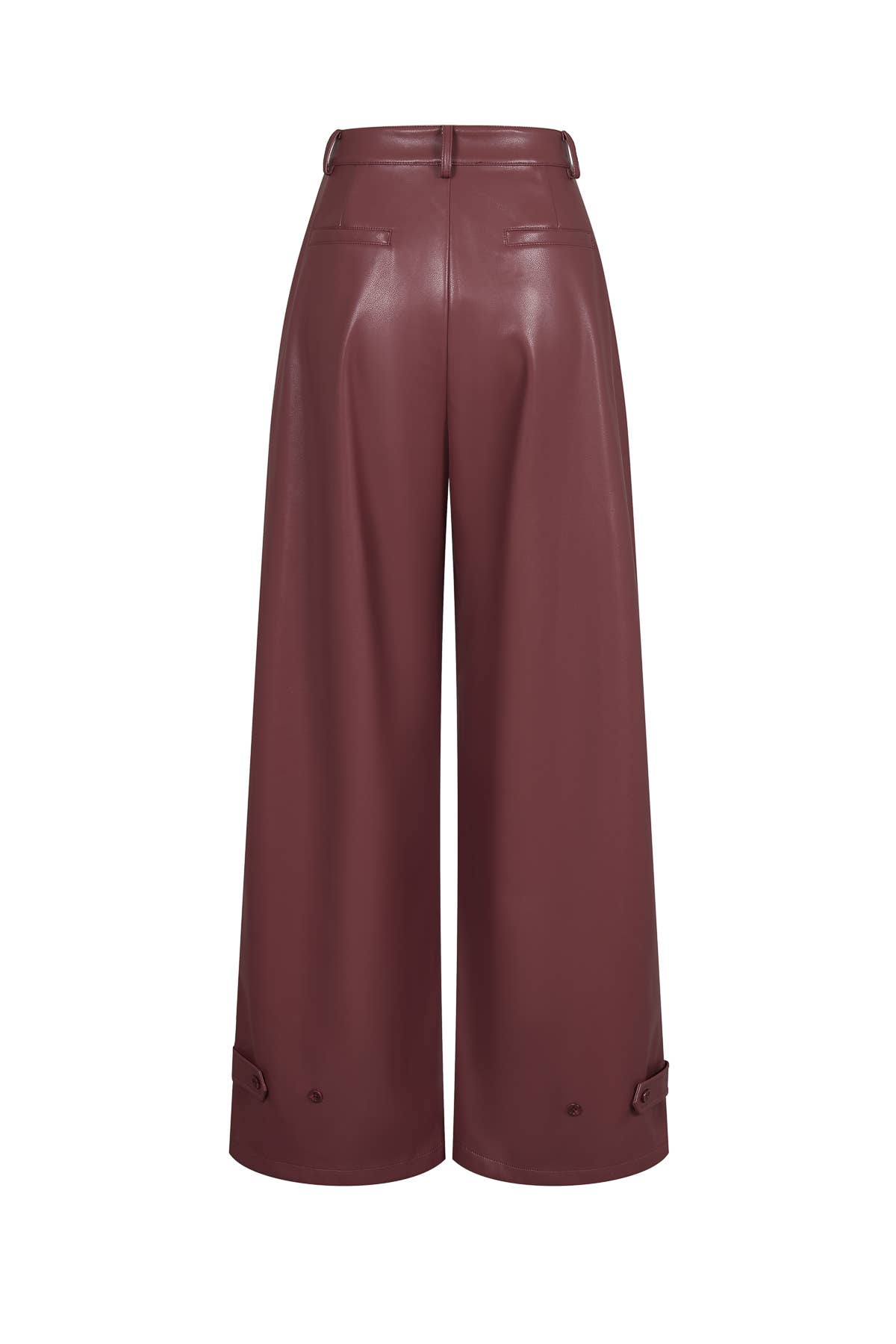 Monique Pu Pleated Pants: Burgundy