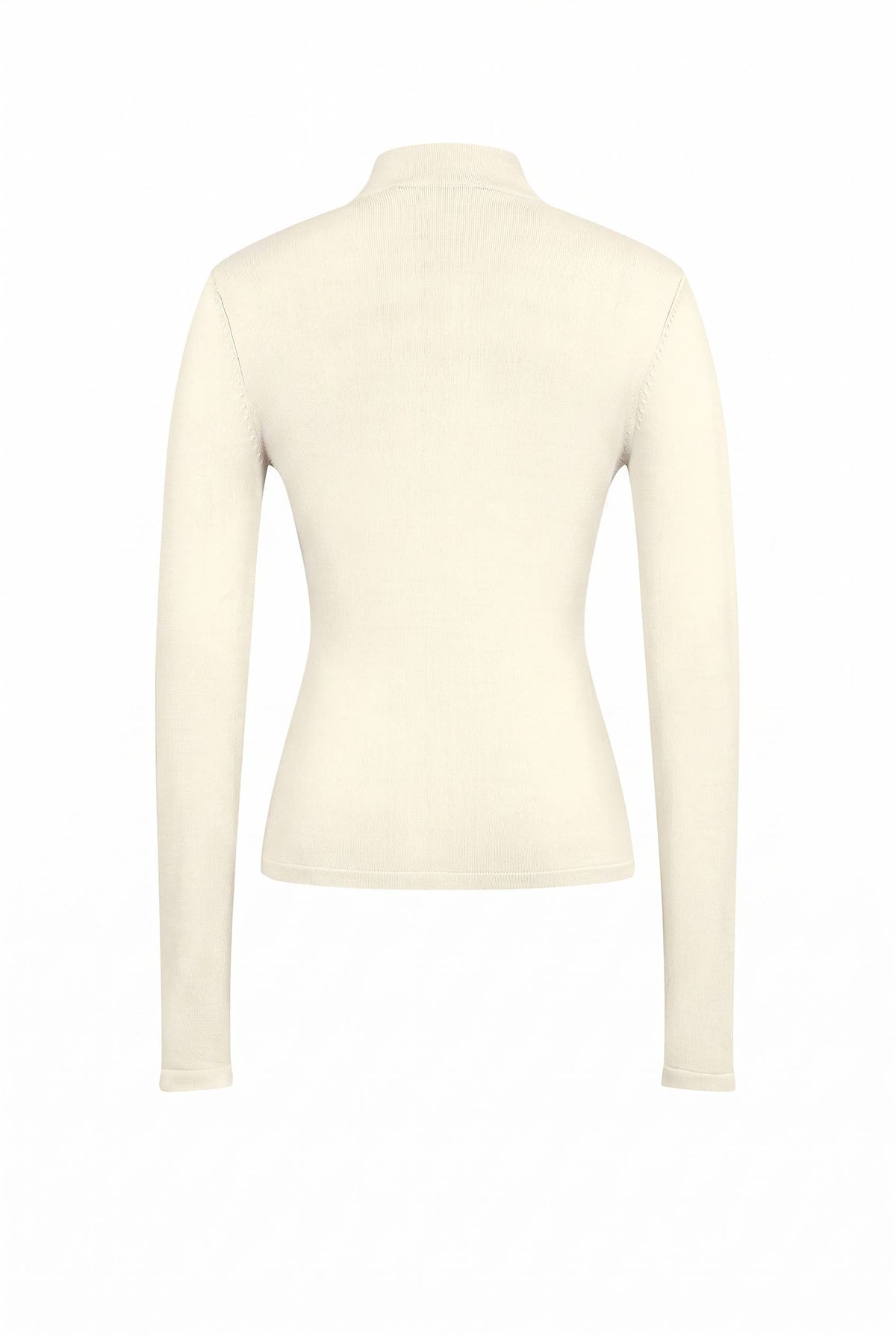 Asymmetric Gold Trim Top: Ivory