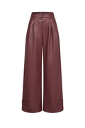 Monique Pu Pleated Pants: Burgundy
